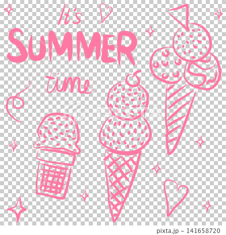Summer Time with Three Ice Creams Summer Time with Three Ice Creams 141658720