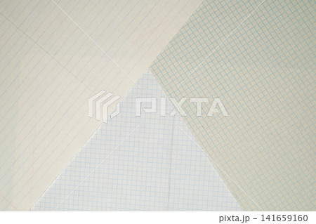 abstract paper pattern created by three overlapping notebook sheets with different rulings abstract paper pattern created by three overlapping notebook sheets with different rulings 141659160