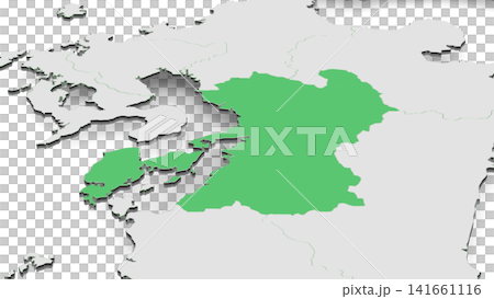 3D map of Kumamoto Prefecture, Japan map, Kyushu region, illustration, graphic material 3D map of Kumamoto Prefecture, Japan map, Kyushu region, illustration, graphic material 141661116