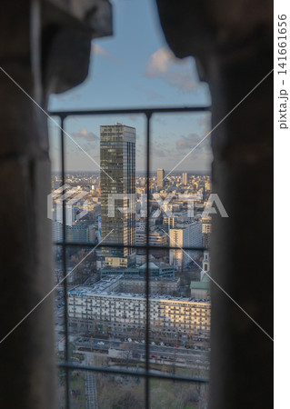 View of Warsaw Skyline with Skyscraper from Palace of Culture View of Warsaw Skyline with Skyscraper from Palace of Culture 141661656