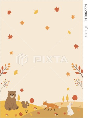 Autumn Themes: Autumn Banner Illustration - Simple Flat Design - Forest Animals, Autumn Landscape, and Autumn Fruits Autumn Themes: Autumn Banner Illustration - Simple Flat Design - Forest Animals, Autumn Landscape, and Autumn Fruits 141662774