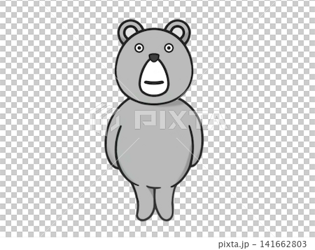 直立している動物の熊(くま)のイラスト 直立している動物の熊(くま)のイラスト 141662803