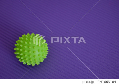 Massage Ball on Exercise Mat Massage Ball on Exercise Mat 141663104