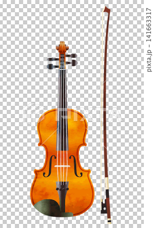 Watercolor-style vector violin and bow Watercolor-style vector violin and bow 141663317