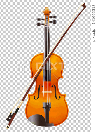 Watercolor-style vector violin and bow Watercolor-style vector violin and bow 141663318