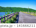 青空と深い緑の山並みが水面に映える石垣島底原ダムの爽やかな風景 青空と深い緑の山並みが水面に映える石垣島底原ダムの爽やかな風景 141666211