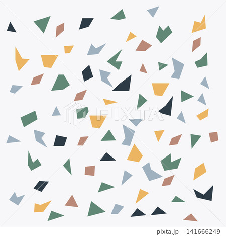 Modern Terrazzo Seamless Pattern Background with Colorful Geometric Chips 141666249