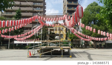 入谷南公園　盆踊りのやぐら 141666571