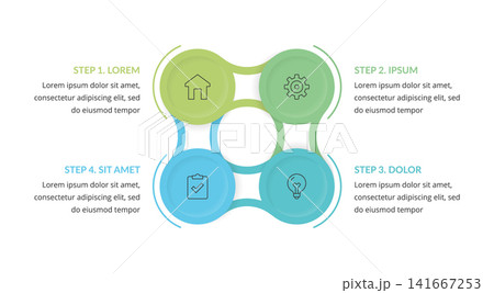 Business Infographic Circle Diagram Template With Four Options Business Infographic Circle Diagram Template With Four Options 141667253