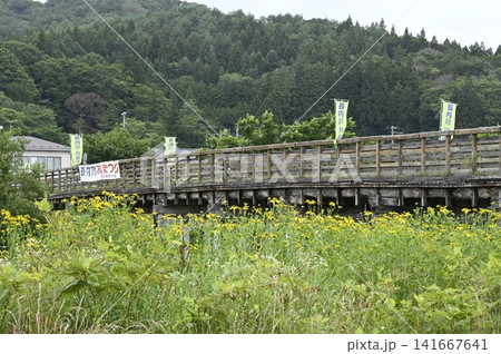 長内川に架かる木の橋 141667641