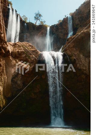Ouzoud waterfalls among the rock canyon 141669647