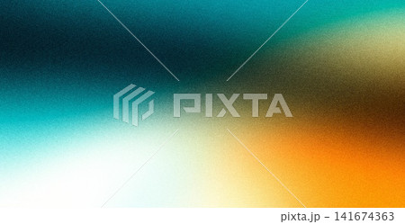 Cyan orange and yellow abstract grainy gradient background with vibrant noise texture Cyan orange and yellow abstract grainy gradient background with vibrant noise texture 141674363