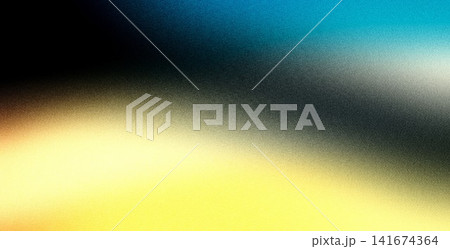 Yellow blue and black abstract grainy gradient background with dark contrast wave Yellow blue and black abstract grainy gradient background with dark contrast wave 141674364