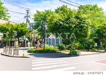 夏の軽井沢 旧軽井沢ロータリー 夏の軽井沢 旧軽井沢ロータリー 141675871