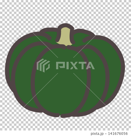 Illustration of green pumpkin 141676056