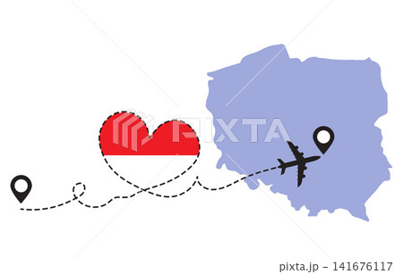 Travel to Poland by airplane concept Travel to Poland by airplane concept 141676117