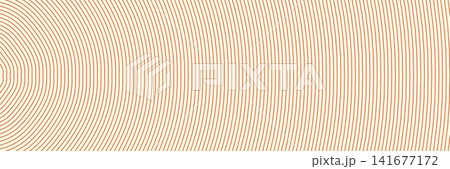 Orange concentric circles pattern, abstract radial design, background for technology or creative graphic resources. 141677172
