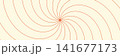Abstract background featuring orange swirling spiral lines radiating from center on creamy white backdrop creating dynamic motion effect for modern design 141677173