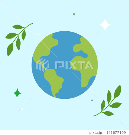 Planet Earth with green leaves eco friendly save the planet environmental nature sustainability global day concept symbol visual graphic clipart artwork design icon illustration Planet Earth with green leaves eco friendly save the planet environmental nature sustainability global day concept symbol visual graphic clipart artwork design icon illustration 141677199