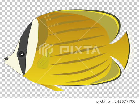 可愛的卡通風格蝴蝶魚插圖 可愛的卡通風格蝴蝶魚插圖 141677706