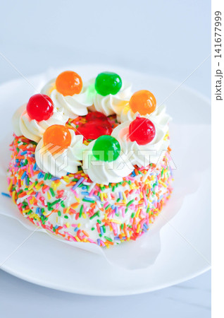 butter cake or coconut cake or sponge cake or a pound of cake with jelly topping butter cake or coconut cake or sponge cake or a pound of cake with jelly topping 141677999
