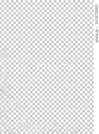 [Vertical frame of snowflakes] Hand-embroidered illustration material 141678060