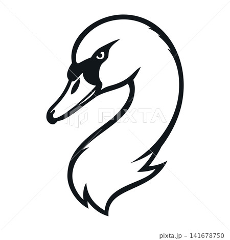 swan head mascot logo design swan head mascot logo design 141678750