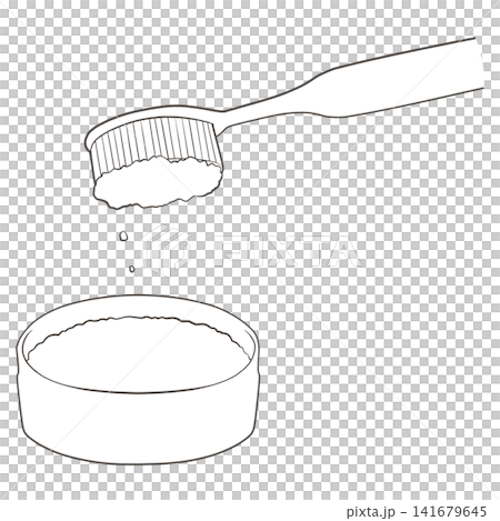 牙膏（粉）和牙刷的插圖 141679645