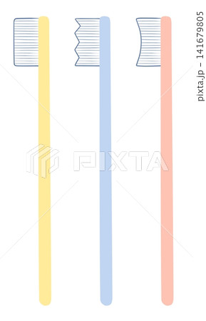 歯ブラシのイラスト 3種類セット 歯ブラシのイラスト 3種類セット 141679805