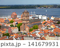 Stralsund, Germany - aerial view of 14th century St. James church (Jakobikirche) 141679931