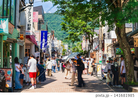 盛夏の旧軽井沢銀座通り ※一部ソフトフォーカス 盛夏の旧軽井沢銀座通り ※一部ソフトフォーカス 141681985