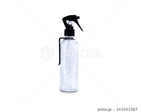 Empty spray bottle isolated on white background Empty spray bottle isolated on white background 141681987