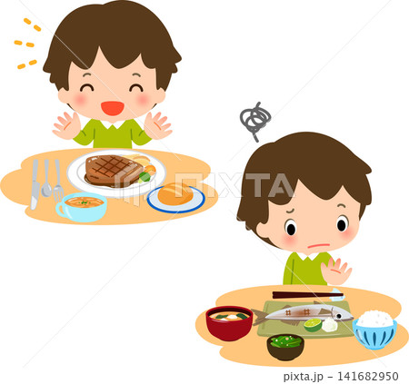 洋食が好きで和食を嫌がる男の子 141682950