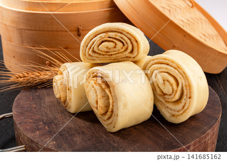 chinese Steamed Flower Roll Bread with Pepper Seasoning chinese Steamed Flower Roll Bread with Pepper Seasoning 141685162