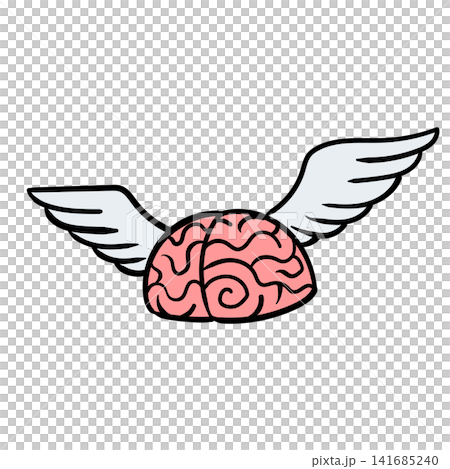 Flying Brain Cartoon Flying Brain Cartoon 141685240