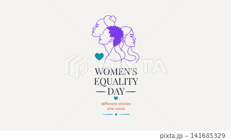 Elegant Womens Equality Day Female Portrait Illustration Elegant Womens Equality Day Female Portrait Illustration 141685329