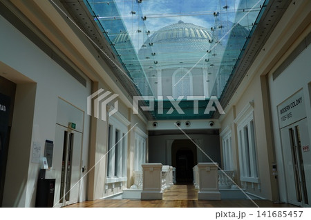 Architectural Hallway Glass Roof Historic Dome View Architectural Hallway Glass Roof Historic Dome View 141685457