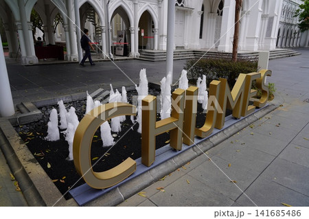 Chijmes Singapore heritage architecture and fountains Chijmes Singapore heritage architecture and fountains 141685486