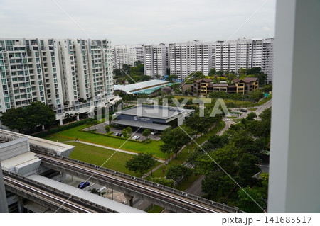 Singapore Urban Residential Landscape with Modern Buildings and Greenery Singapore Urban Residential Landscape with Modern Buildings and Greenery 141685517