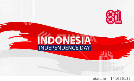 Indonesia Independence Day Brush Stroke Background Banner Vector Illustration Indonesia Independence Day Brush Stroke Background Banner Vector Illustration 141686132