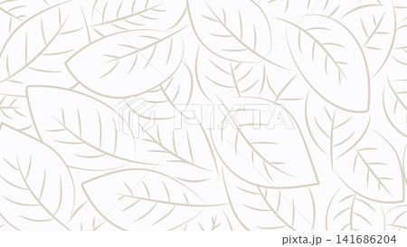 Minimal Leaves Line Art Botanical Background Vector Illustration Minimal Leaves Line Art Botanical Background Vector Illustration 141686204