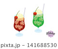 懐かしの喫茶店メニュー　メロンとコーラのフロート 141688530