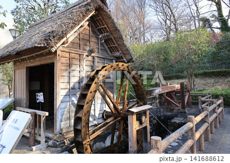 埼玉県寄居町川の博物館の水車小屋の建物 埼玉県寄居町川の博物館の水車小屋の建物 141688612