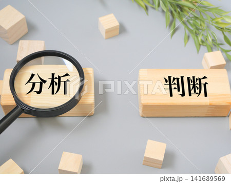 分析と判断をイメージしたビジネス素材 分析と判断をイメージしたビジネス素材 141689569
