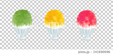 水彩で描いた色々なかき氷 水彩で描いた色々なかき氷 141690096