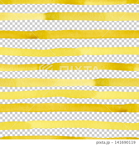 Seamless watercolor yellow stripped pattern. Hand drawn Seamless watercolor yellow stripped pattern. Hand drawn 141690119