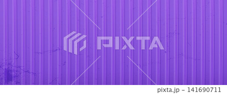 Purple corrugated metal container bg. Vertical ribbed steel panel with grunge scratch texture. Purple corrugated metal container bg. Vertical ribbed steel panel with grunge scratch texture. 141690711
