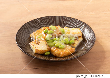 厚揚げ 枝豆 餡かけ 厚揚げ 枝豆 餡かけ 141691406
