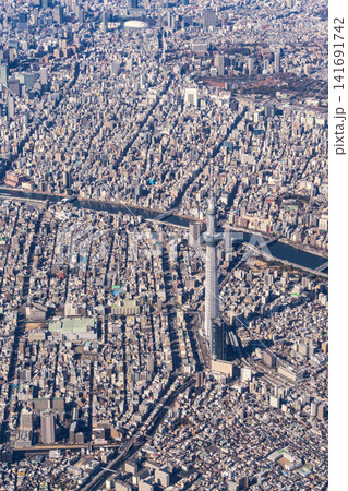 都心上空からの空撮 都心上空からの空撮 141691742