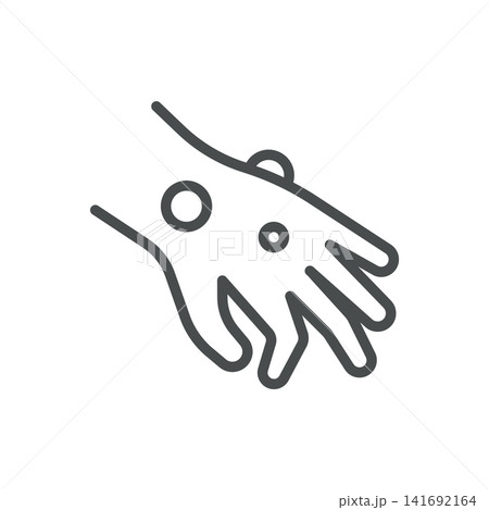 Wart on Hand Line Icon. Viral Skin Growth and Papilloma Dermatology Symbol. Editable Stroke Vector Illustration. Wart on Hand Line Icon. Viral Skin Growth and Papilloma Dermatology Symbol. Editable Stroke Vector Illustration. 141692164